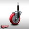 Service Caster 4'' SS Red Poly Wheel Swivel 3/4'' Expanding Stem Caster SCC-SSEX20S414-PPUB-RED-34 - alternate 4